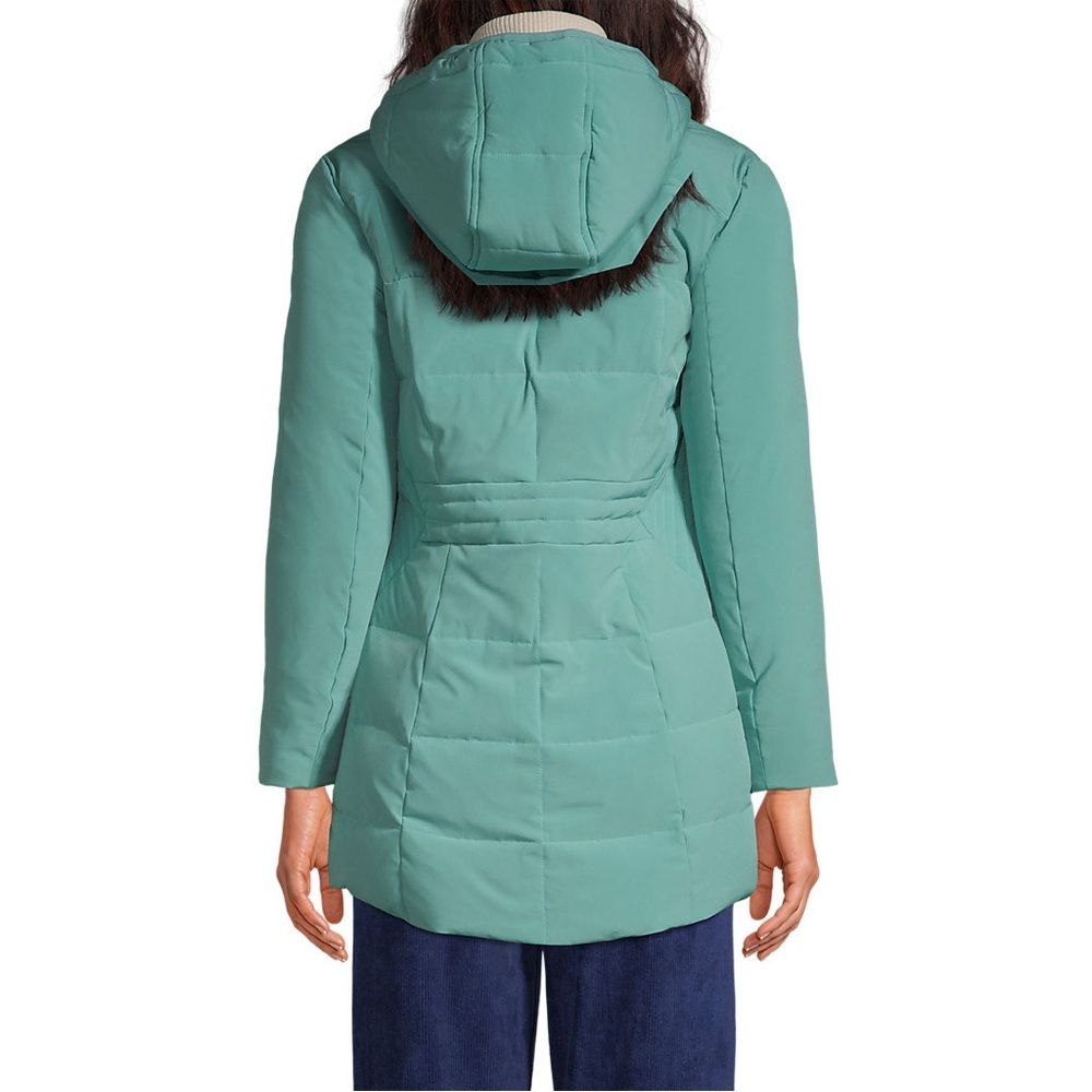 Lands' End Regular Comfort Stretch Mixed Quilted Down Coat woman’s XL NWT - Picture 11 of 15